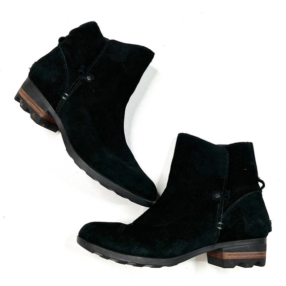 Sorel | Genuine Leather black Bootie Slip On Size 10 - Picture 1 of 7